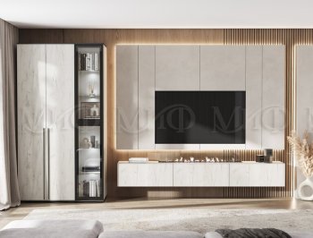 Стенка Норд крафт белый (Миф) в Верхней Пышме - verhnyaya-pyshma.mebel-e96.ru