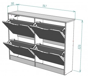 Обувница W12 (Графит) в Верхней Пышме - verhnyaya-pyshma.mebel-e96.ru