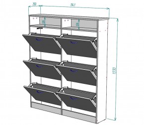 Обувница W17 (ДСС) в Верхней Пышме - verhnyaya-pyshma.mebel-e96.ru