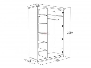 Шкаф 1500 мм Ольга-18 в Верхней Пышме - verhnyaya-pyshma.mebel-e96.ru