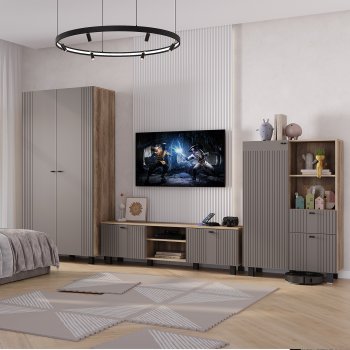 Стенка Олива комп.3 муссон (БТС) в Верхней Пышме - verhnyaya-pyshma.mebel-e96.ru
