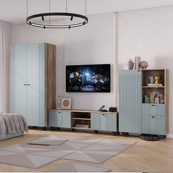 Стенка Олива комп.3 шарли бриз (БТС) в Верхней Пышме - verhnyaya-pyshma.mebel-e96.ru