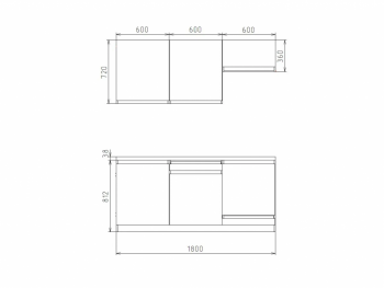 Кухонный гарнитур 1800 мм Ольвия-8 (Росток) в Верхней Пышме - verhnyaya-pyshma.mebel-e96.ru