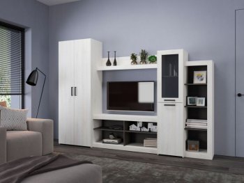 Стенка OSKAR4 сосна белая (Генезис) в Верхней Пышме - verhnyaya-pyshma.mebel-e96.ru