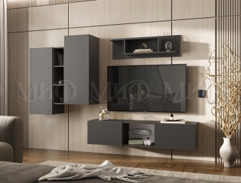 Стенка Оскар графит (Миф) в Верхней Пышме - verhnyaya-pyshma.mebel-e96.ru