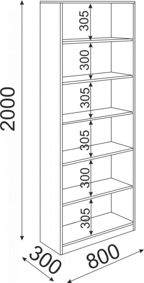 Стеллаж 800 Остин Модуль 08 (Риннер) в Верхней Пышме - verhnyaya-pyshma.mebel-e96.ru