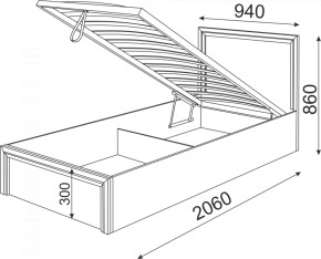 Кровать с ПМ Остин Модуль 22 (Риннер) в Верхней Пышме - verhnyaya-pyshma.mebel-e96.ru