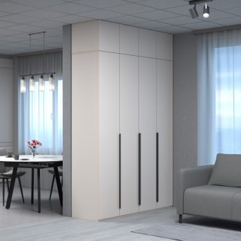 Шкаф 1600 мм Пальма с антресолью, Сатин (ДСВ) в Верхней Пышме - verhnyaya-pyshma.mebel-e96.ru