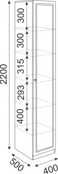 Пенал Беатрис 400 (модуль 4) (Риннер) в Верхней Пышме - verhnyaya-pyshma.mebel-e96.ru