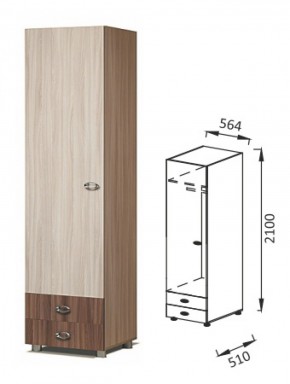 ПМ-13 шкаф для платья Юниор-6 в Верхней Пышме - verhnyaya-pyshma.mebel-e96.ru