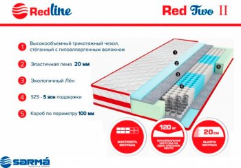 Матрас Red 2 h20 в Верхней Пышме - verhnyaya-pyshma.mebel-e96.ru