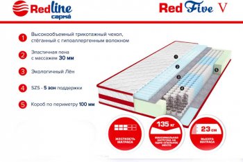 Матрас Red 5 h23 в Верхней Пышме - verhnyaya-pyshma.mebel-e96.ru