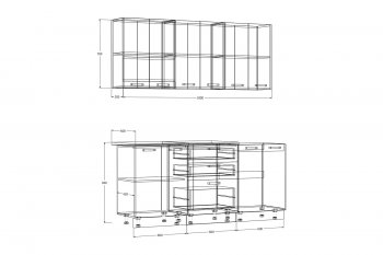 Кухонный гарнитур Рио 1800 мм (Зарон) в Верхней Пышме - verhnyaya-pyshma.mebel-e96.ru