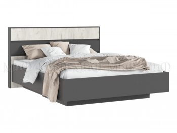 Кровать парящая Роджина с подсветкой, графит/крафт белый (Миф) в Верхней Пышме - verhnyaya-pyshma.mebel-e96.ru