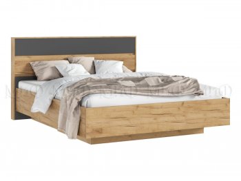 Кровать парящая Роджина с подсветкой, крафт/графит (Миф) в Верхней Пышме - verhnyaya-pyshma.mebel-e96.ru