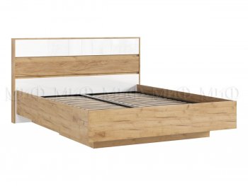 Кровать парящая Роджина с подсветкой, крафт/белый (Миф) в Верхней Пышме - verhnyaya-pyshma.mebel-e96.ru