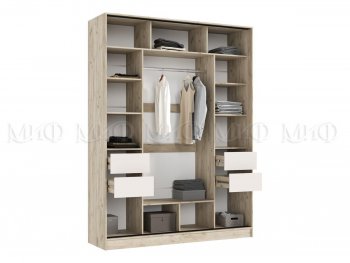 Шкаф-купе 1800 мм Роджина крафт серый/кашемир (Миф) в Верхней Пышме - verhnyaya-pyshma.mebel-e96.ru
