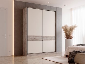 Спальный гарнитур Роджина крафт серый/кашемир, модульный (Миф) в Верхней Пышме - verhnyaya-pyshma.mebel-e96.ru