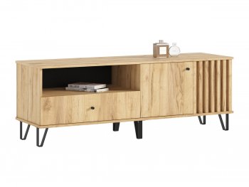 Тумба ТВ (1500) Роджина дуб крафт/дуб крафт (Миф) в Верхней Пышме - verhnyaya-pyshma.mebel-e96.ru