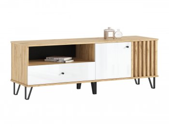 Тумба ТВ (1500) Роджина крафт/белый (Миф) в Верхней Пышме - verhnyaya-pyshma.mebel-e96.ru