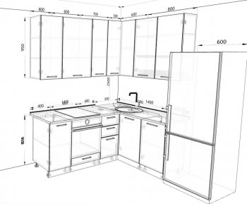 Кухонный гарнитур угловой 2000*1400 мм (Санвут) в Верхней Пышме - verhnyaya-pyshma.mebel-e96.ru
