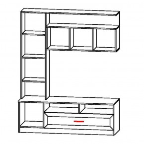 Секция ТВ ПРАГА-3 (Анкор белый) в Верхней Пышме - verhnyaya-pyshma.mebel-e96.ru | фото