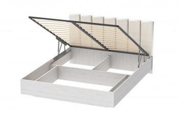 Кровать с подъемным механизмом Шарм (арт.031М1) экокожа Sontex Milk (Диал) в Верхней Пышме - verhnyaya-pyshma.mebel-e96.ru