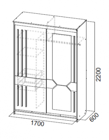 Шкаф-купе №25 1700 мм (СВ) в Верхней Пышме - verhnyaya-pyshma.mebel-e96.ru