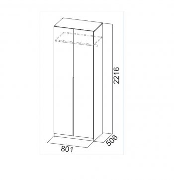 Шкаф 800 мм ШК-5 графит (СВ) в Верхней Пышме - verhnyaya-pyshma.mebel-e96.ru