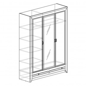 Шкаф 3-дверный Фьорд 150 (Яна) в Верхней Пышме - verhnyaya-pyshma.mebel-e96.ru