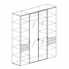 Шкаф 4-дверный Дели 79 (Яна) в Верхней Пышме - verhnyaya-pyshma.mebel-e96.ru