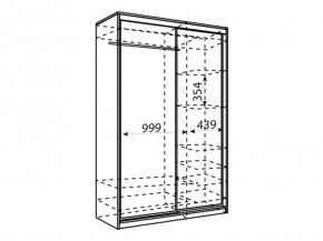 Шкаф-купе Рене 1500 вариант 1 (ЛДСП/ЛДСП) в Верхней Пышме - verhnyaya-pyshma.mebel-e96.ru