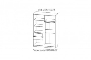 Шкаф-купе ВИКТОРИ-13 Анкор темный в Верхней Пышме - verhnyaya-pyshma.mebel-e96.ru