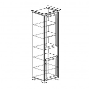 Шкаф со стеклянным фасадом Флора 903 (Яна) в Верхней Пышме - verhnyaya-pyshma.mebel-e96.ru