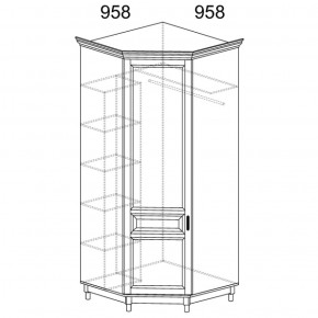 Шкаф угловой Прованс 418 (Яна) в Верхней Пышме - verhnyaya-pyshma.mebel-e96.ru