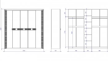 Шкаф 2300 мм 5 дверный Сиде (СБК) в Верхней Пышме - verhnyaya-pyshma.mebel-e96.ru