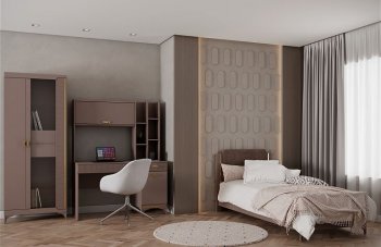 Кровать Сиде 900 мм Мокко (рогожка) (СБК) в Верхней Пышме - verhnyaya-pyshma.mebel-e96.ru