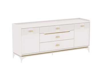 Комод широкий Сиде Белый (СБК) в Верхней Пышме - verhnyaya-pyshma.mebel-e96.ru