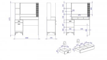 Стол туалетный Сиде Белый (СБК) в Верхней Пышме - verhnyaya-pyshma.mebel-e96.ru