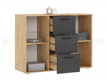 Комод Сильвия, крафт/графит (Миф) в Верхней Пышме - verhnyaya-pyshma.mebel-e96.ru