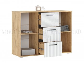 Комод Сильвия, крафт/белый (Миф) в Верхней Пышме - verhnyaya-pyshma.mebel-e96.ru