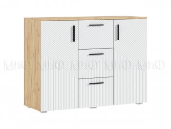 Комод Сильвия, крафт/белый (Миф) в Верхней Пышме - verhnyaya-pyshma.mebel-e96.ru