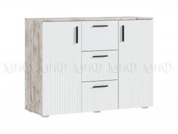 Комод Сильвия, дуб юкон/белый (Миф) в Верхней Пышме - verhnyaya-pyshma.mebel-e96.ru
