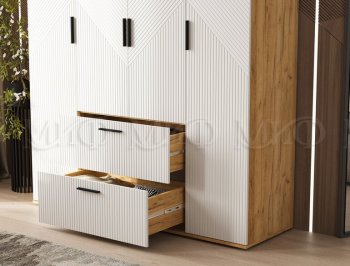 Шкаф 1600 мм Сильвия, крафт/белый (Миф) в Верхней Пышме - verhnyaya-pyshma.mebel-e96.ru