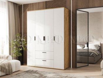 Шкаф 1600 мм Сильвия, крафт/белый (Миф) в Верхней Пышме - verhnyaya-pyshma.mebel-e96.ru