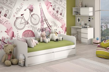 Кровать Соната 900 белый (Зарон) в Верхней Пышме - verhnyaya-pyshma.mebel-e96.ru