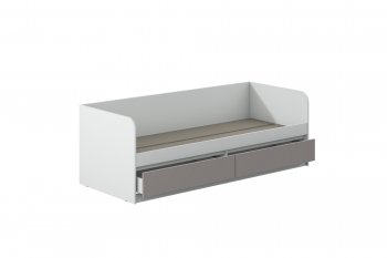 Кровать Соната 900 белый/кашемир(Зарон) в Верхней Пышме - verhnyaya-pyshma.mebel-e96.ru