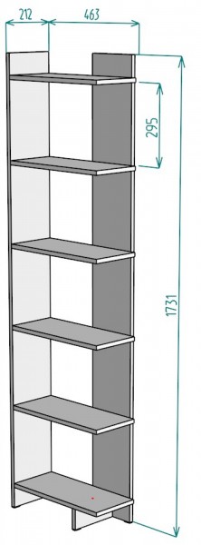 Стеллаж S4 (Графит) в Верхней Пышме - verhnyaya-pyshma.mebel-e96.ru