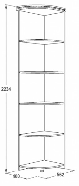 Стеллаж угловой Ольга-13 (400*562) в Верхней Пышме - verhnyaya-pyshma.mebel-e96.ru