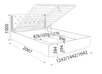 Кровать с ПМ Тиффани парящая (Риннер) в Верхней Пышме - verhnyaya-pyshma.mebel-e96.ru